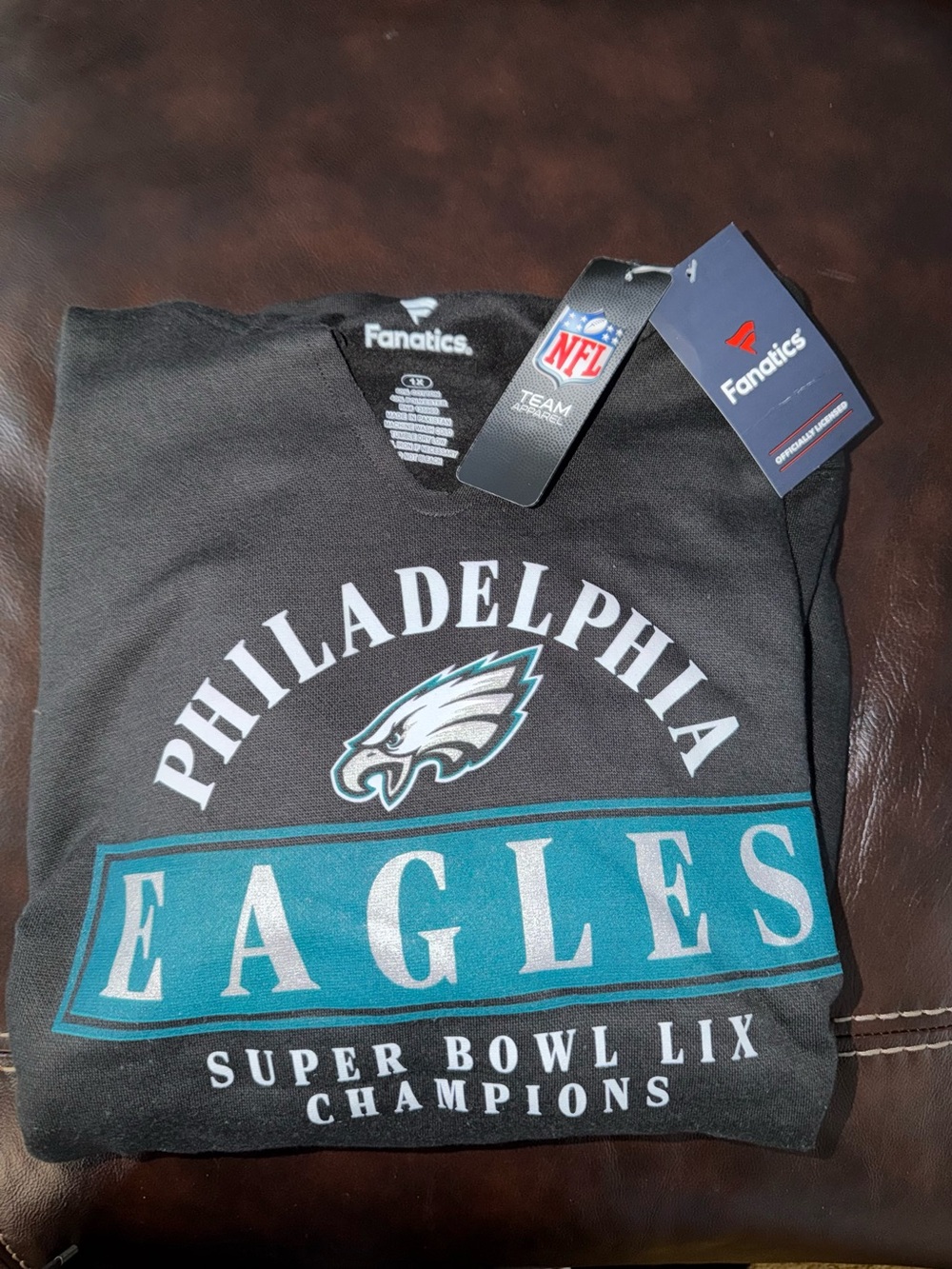 Fanatics Philadelphia Eagles Black/Teal Super Bowl Champions Tee